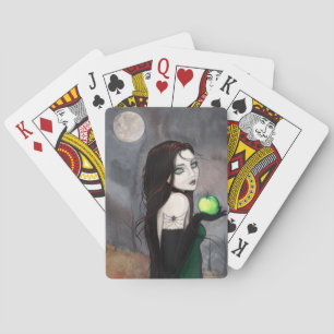 Jeu De Cartes Femme d'art fantastique gothique avec pomme