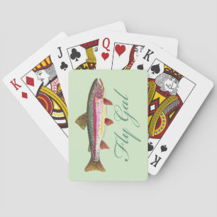 Jeu De Cartes Femme de pêche à la mouche