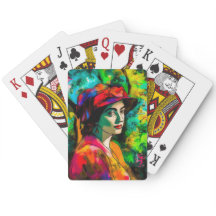 Femme en Casquette rouge