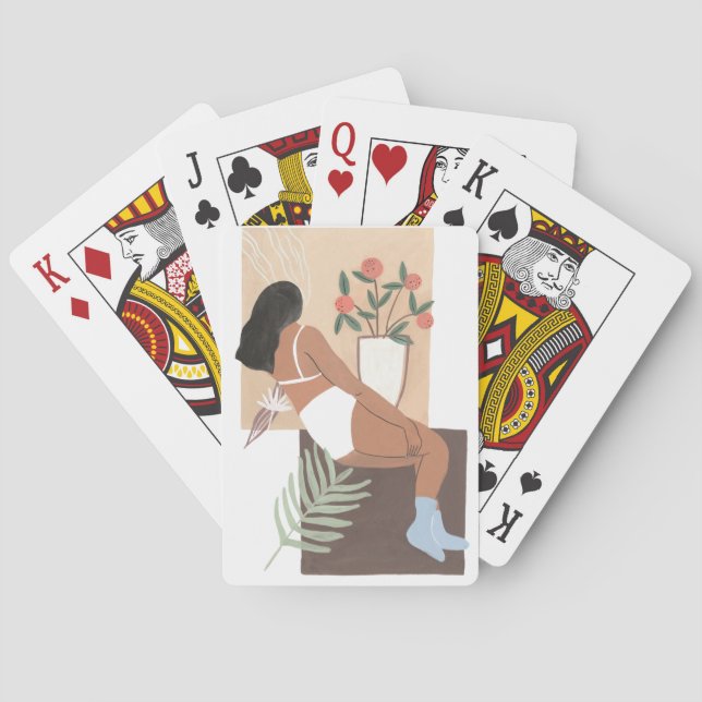 Jeu De Cartes Femme en repos (dos)