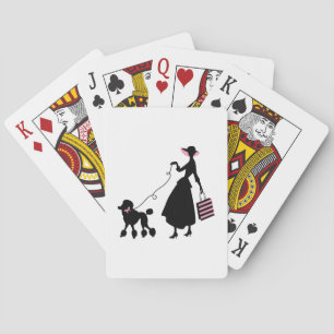 Jeu De Cartes Femme et caniche