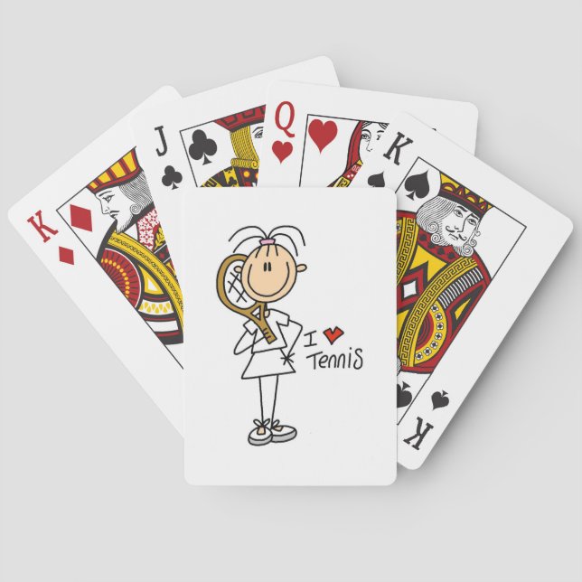 Jeu De Cartes Femme I Love Tennis (dos)