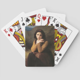 Jeu De Cartes Femme Mignonne de Jeune Femme par Bouguereau