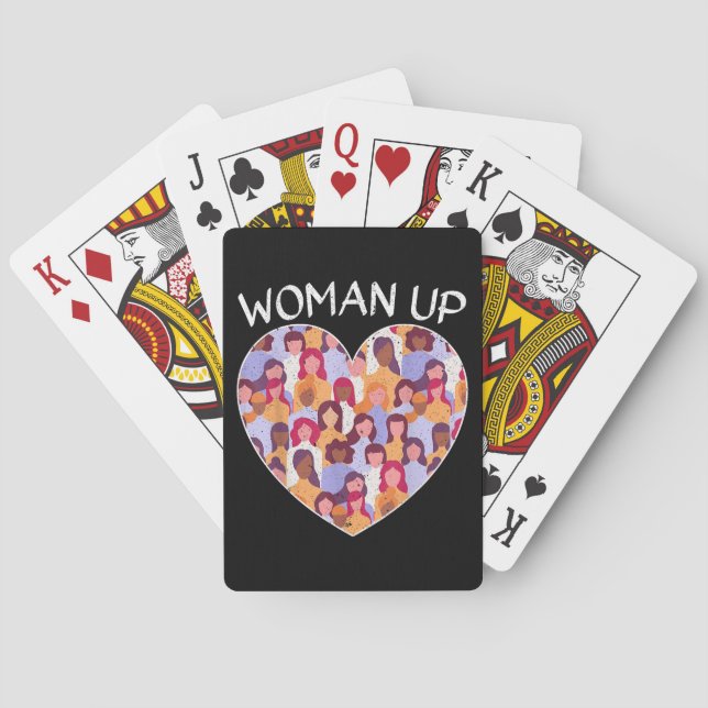 Jeu De Cartes Femme Up Feminisme Féministe Femmes Autonomisation (dos)