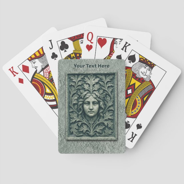 Jeu De Cartes Femme verte - Pierre (dos)
