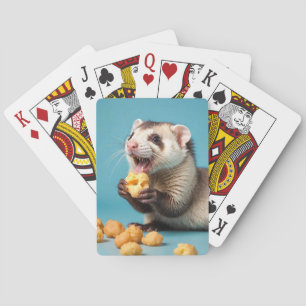 Jeu De Cartes Ferret Cute Manger Fromage Poufs