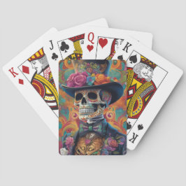 Jeu De Cartes Festif Calaveras Hommage : Splendeur crâne de sucr