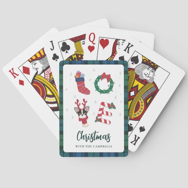 Jeu De Cartes Festif Noël Nom de famille correspondant (dos)