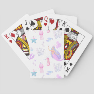 Jeu De Cartes Fête d'anniversaire de 1 an de sirène sous la mer