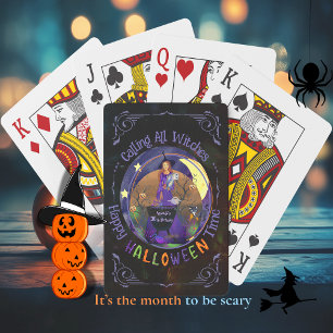 Jeu De Cartes Fête d'anniversaire de la sorcière d'Halloween