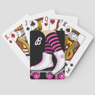 Jeu De Cartes Fête d'anniversaire de patin à roulettes rose et n