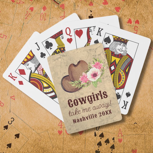 Jeu De Cartes Fête de Bachelorette Personnalisée Favoriser Cowgi (Créateur téléchargé)