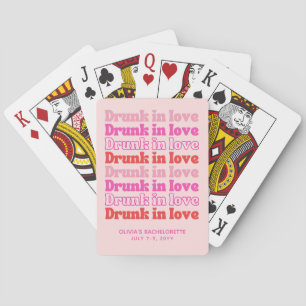 Jeu De Cartes Fête de Bachelorette Piscine Amour Ivre