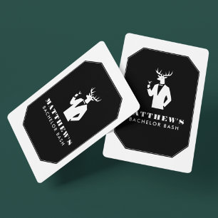 Jeu De Cartes Fête de célibataire moderne cocktails noirs enterr