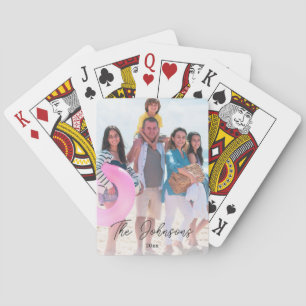 Jeu De Cartes Fête de la famille   Nom photo moderne Personnalis
