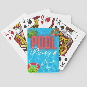 Jeu De Cartes Fête de la piscine tropicale Anniversaire d'été