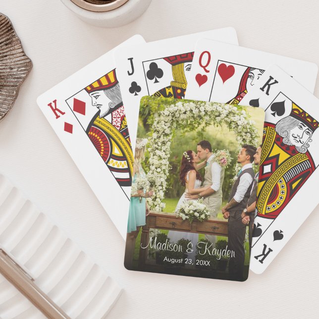 Jeu De Cartes Fête de l'anniversaire du Mariage photo personnali (Créateur téléchargé)