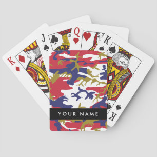 Jeu De Cartes Fête de l'Indépendance Camouflage Votre nom Person