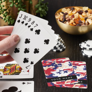 Jeu De Cartes Fête de l'Indépendance Camouflage Votre nom Person