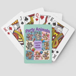 Jeu De Cartes Fête des animaux "Bonne année"
