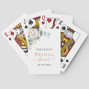 Jeu De Cartes Fête des mariées fleurie eucalyptus verdure élégan