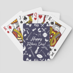 Jeu De Cartes Fête des pères bleue de la Marine