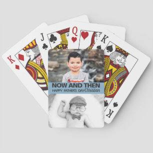 Jeu De Cartes Fête des pères maintenant, puis photos garçon