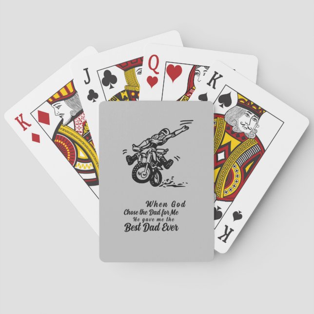 Jeu De Cartes Fête des pères Meilleur papa, de Dieu (dos)