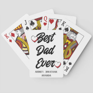 Jeu De Cartes Fête des pères personnalisée, deux photos collage 