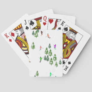Jeu De Cartes Fête d'Illustration de ski alpin Freeride