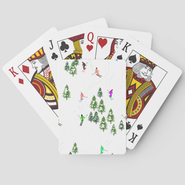 Jeu De Cartes Fête d'Illustration de ski alpin Freeride (dos)