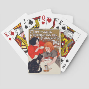 Jeu De Cartes Fête du chocolat français Steinlen Art