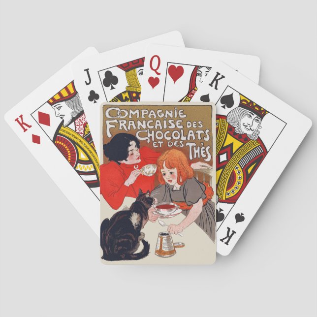 Jeu De Cartes Fête du chocolat français Steinlen Art (dos)