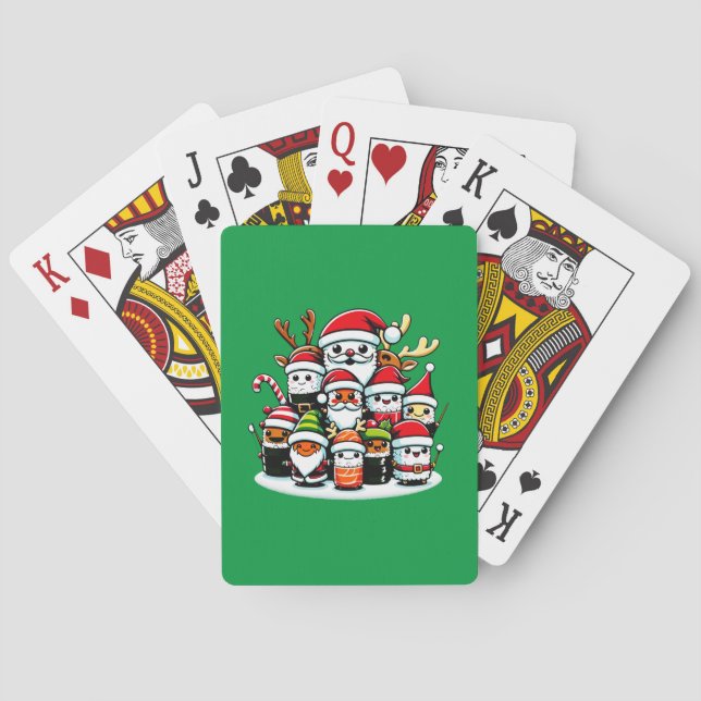 Jeu De Cartes Fête du Sushi de Noël (dos)