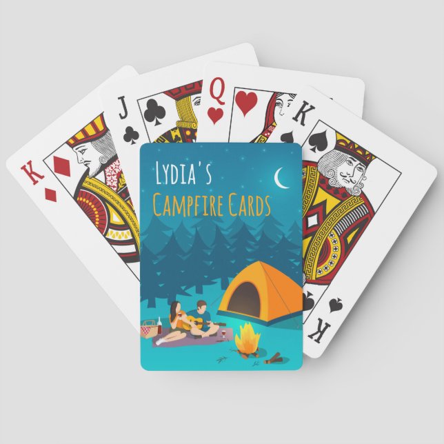 Jeu De Cartes Feu de campagne personnalisé (dos)