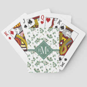 Jeu De Cartes Feuillage d'arbre de dollar en argent d'eucalyptus