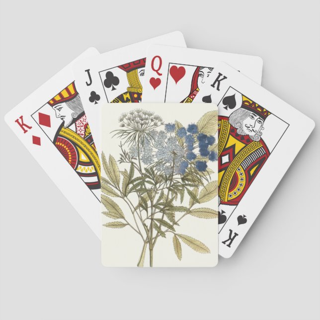 Jeu De Cartes Feuille de dentelle - fleurs et verdure (dos)