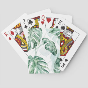 Jeu De Cartes Feuille fractionnée de palme tropicale