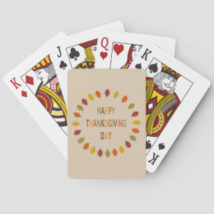 Jeu De Cartes Feuilles de chêne de Thanksgiving