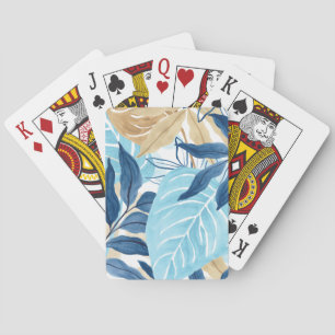 Jeu De Cartes Feuilles de la Jungle Bleue