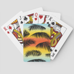 Jeu De Cartes Feuilles de palmiers : motif sans soudure.