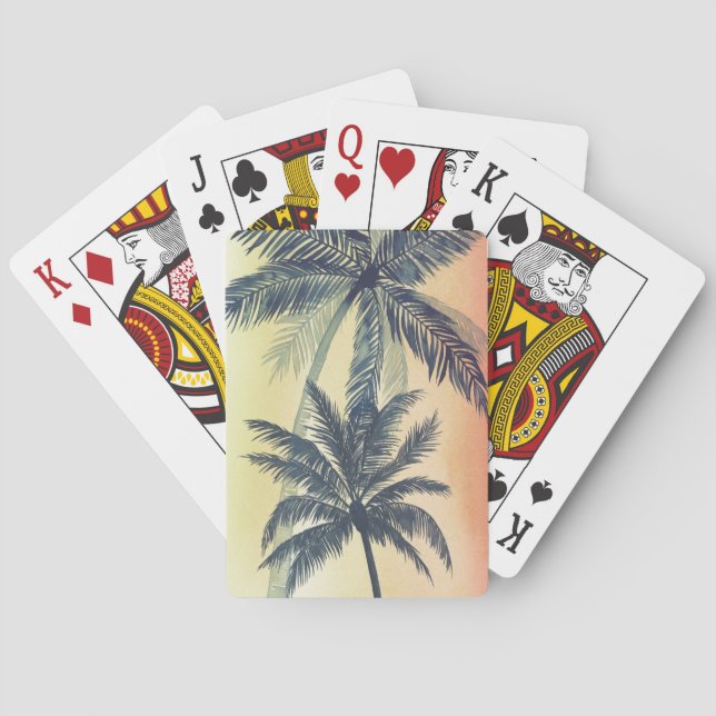 Jeu De Cartes Feuilles de palmiers tropicaux (dos)