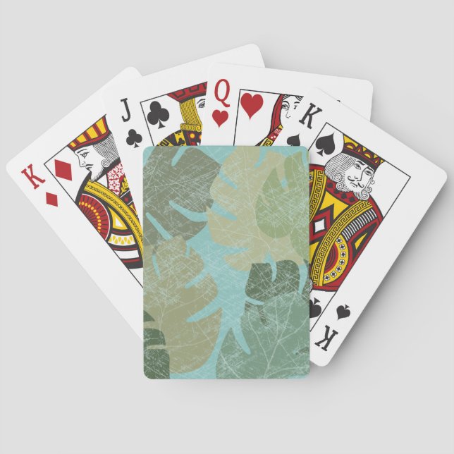 Jeu De Cartes Feuilles dénaturés tropicaux (dos)