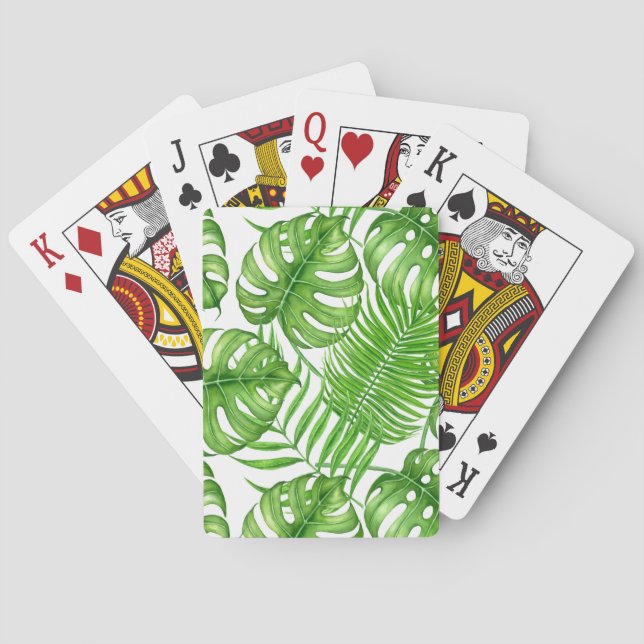 Jeu De Cartes Feuilles tropicaux (dos)