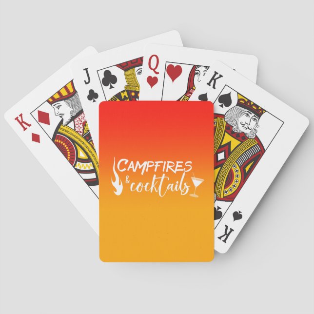 Jeu De Cartes Feux de camping et cocktails Camping Boire (dos)
