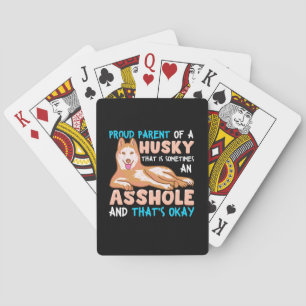 Jeu De Cartes Fier Parent D'Un Chien Husky
