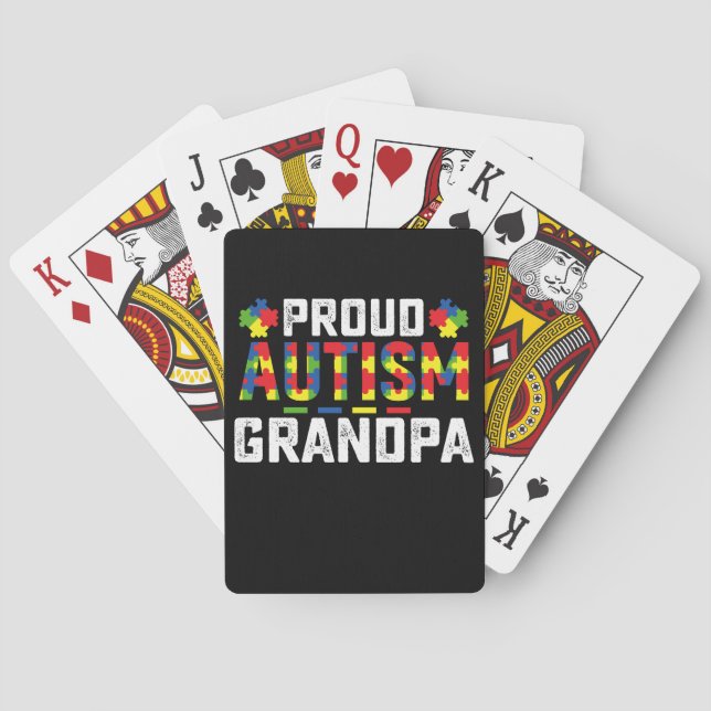 Jeu De Cartes Fière Autisme Grandpa Sensibilisation Famille Auti (dos)