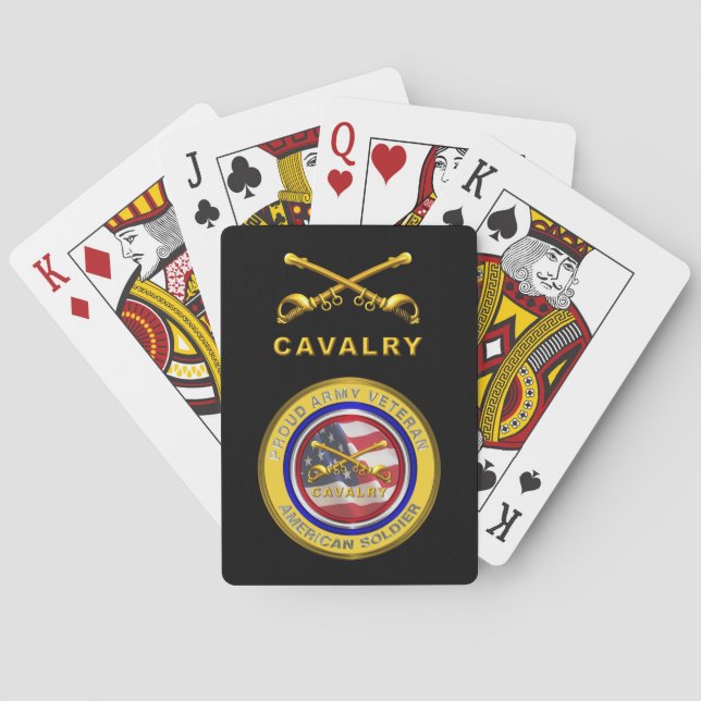 Jeu De Cartes Fière cavalier de l'Armée (dos)