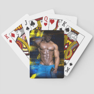 Jeu De Cartes Fierté gay de Black Muscular Man artistique de Sli