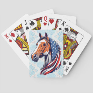 Jeu De Cartes Fierté patriotique : Cheval de quartier avec drape